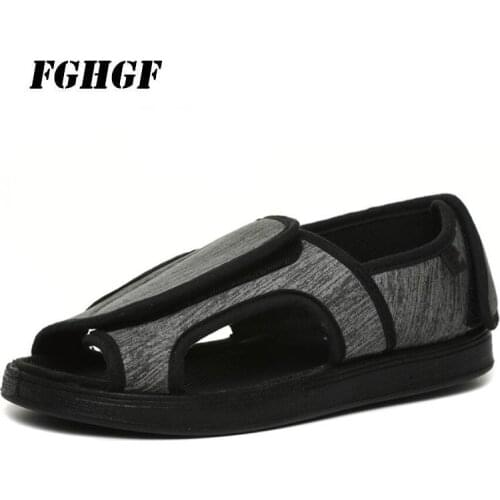 Wide before and after adjustable diabetic foot shoes foot swelling fat foot refers to valgus can wear middle-aged and elderly