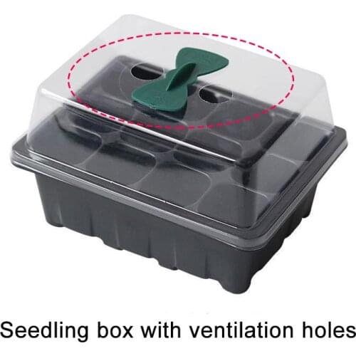 5 pcs/Set 12-holes Seedling Tray Plant Seed Germination Propagation With air holes Black White Vegetable Seedling Tray Hot Sale