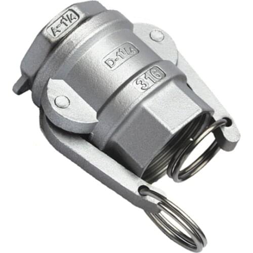 3/4" BSP Female Thread x 3/4" BSP Female Thread 304 Stainless Steel D + A Type CamLock Fitting Pump Adapter Cam Groove Coupling