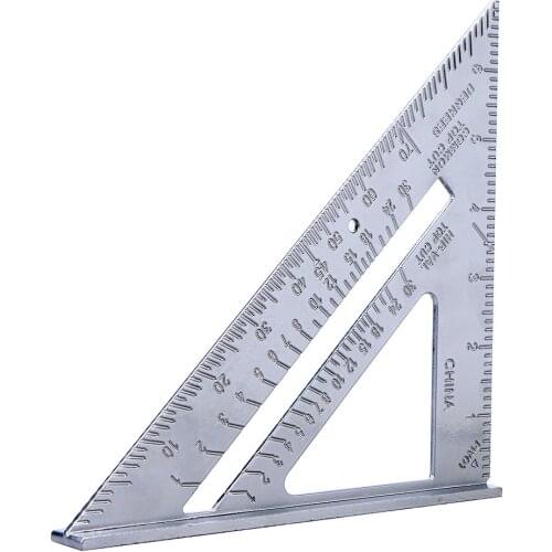 7inch Aluminum Measurement Tool Triangle Square Ruler Aluminum Alloy Speed Protractor Miter For Carpenter Woodworking Tools