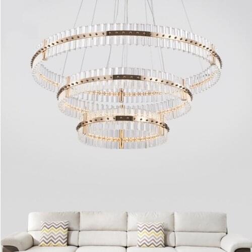 American modern creative luxury crystal chandelier model room clubhouse villa lamp living room dining room bedroom metal