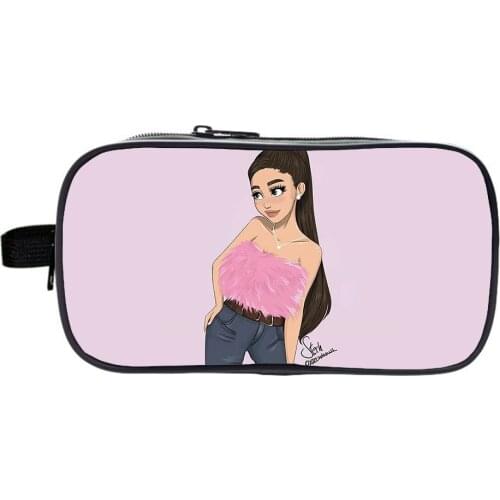 Ariana Grande Pencil Bag Students Functionary Pen Bag 3D Cartoons Cute Stationery Bag Fashion Multifunction Pencil Case