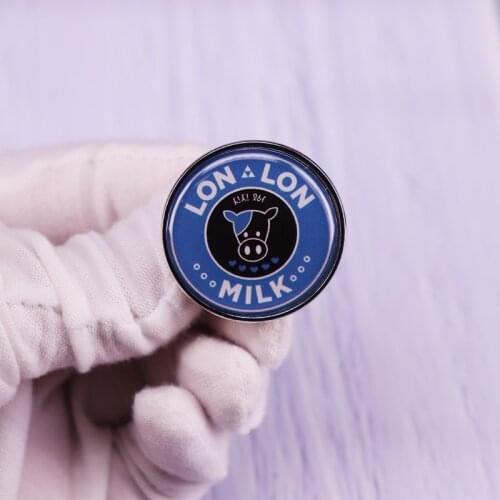 Lon Lon Milk Pin The Legennnd Of Zelddda Inspired Brooch Game Fan Collectible Badge Jewelry Gift