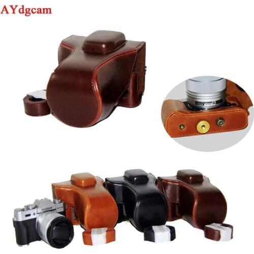 PU Leather Camera Case For FujiFilm Fuji XT20 XT-20 X10 XT10 16-50mm Lens Camera Bag Body Set With Strap Black Brown Coffee