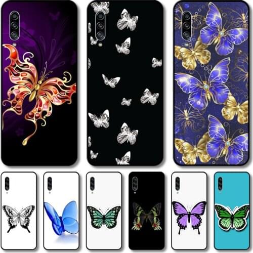Lovely butterfly Phone Case Hull For Samsung Galaxy M 10 20 21 31 30 60S 31S Black Shell Art Cell Cover TPU