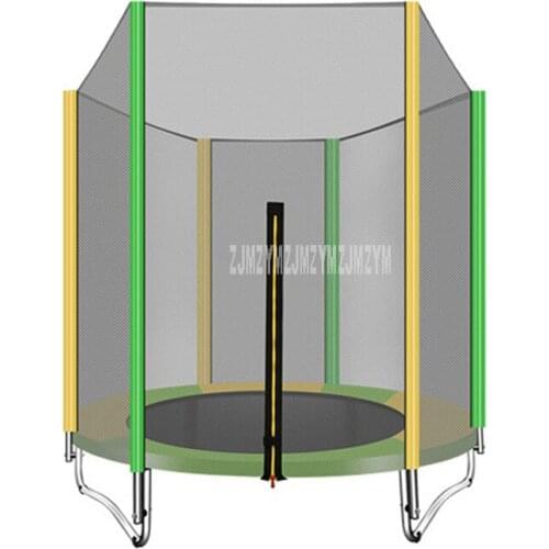 1.5M Childrens Trampoline With 1.3M High Protective Net Safety Child Trampoline Indoor Home Fitness Sport Equipment For Kids
