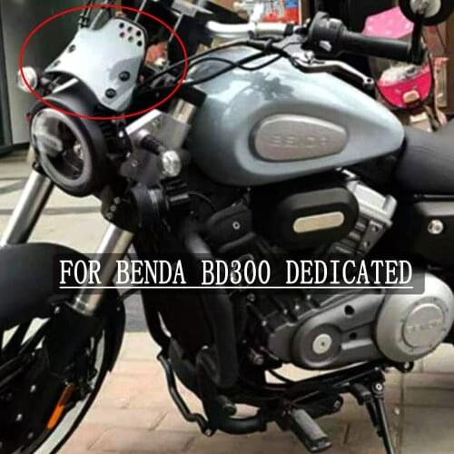For BENDA BD300 Motorcycle Retro Style Windshield Apply BENDA BD300 BD 300
