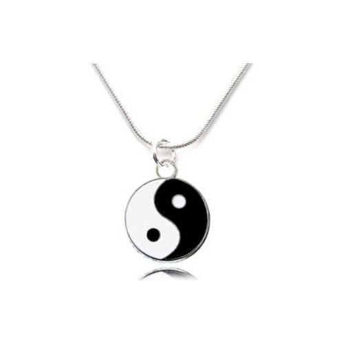 Enamel Panda Yin Yang Motorcycle Statement Necklace Pendants Vintage Silver Dangle Chain Choker Necklace For Women Jewelry DIY