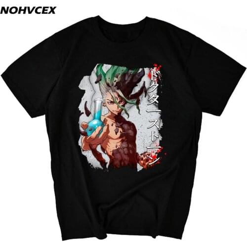 Dr.Stone Senku In The Style of Hope Anime T-Shirt Men Women Hip Hop Summer Short-Sleeved Funny