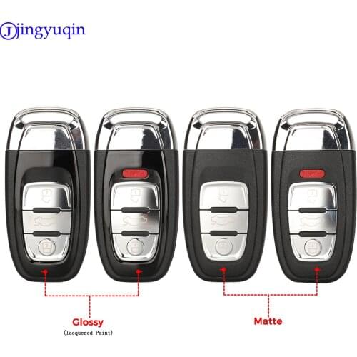 Jingyuqin 3 Buttons Smart Remote Car Key Shell Cover Case Fob For Audi A4L A6L Q5 A5 754C / 754G With Blade