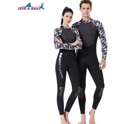 Scuba Diving Suit 1.5MM Neoprene Surf Wetsuit Women Long Sleeve Swimwear Fishing Clothes one-piece Swimsuits Men Jumpsuit Wetsui