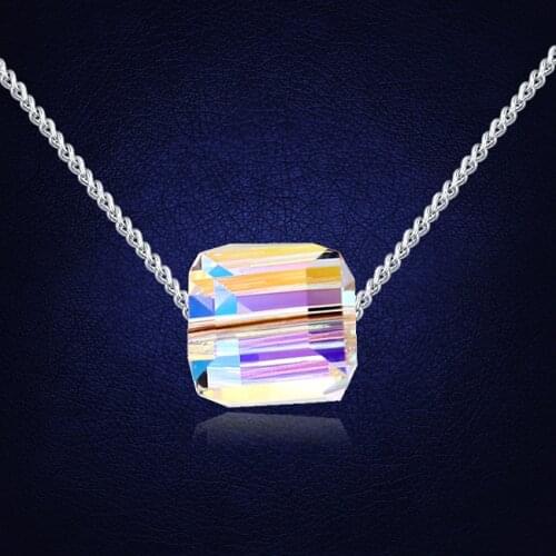 Crystals From Swarovski Cube Pendant Necklace For ValentineS Day Gift Of Love