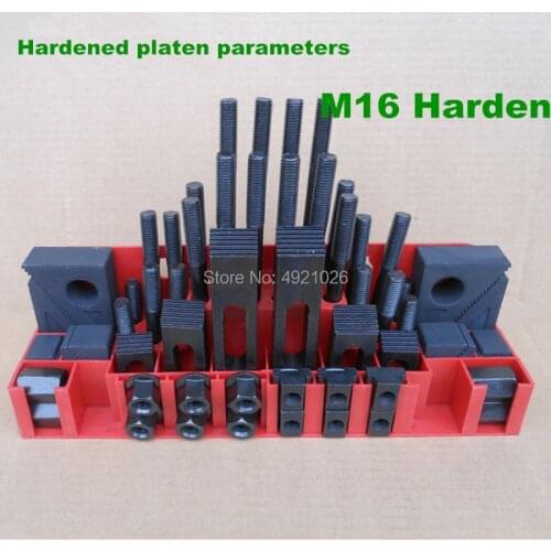 Metal quality milling machine clamping set M16 58pcs mill clamp kit vice 1SET, clamping tool