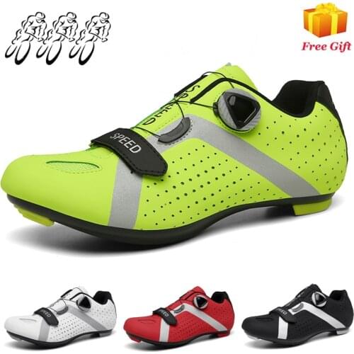 Fashion Breathable Couple Road Bike Lock-free Riding Shoes for Men and Women Outdoor Mountain Bike Anti-slip Wear-resistant Lock