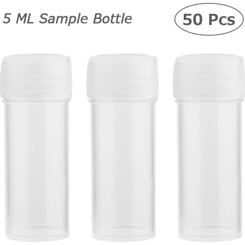 Plastic Test Tubes Vials Sample Container Powder Craft Screw Cap Bottles for Office School Bottle Supplies