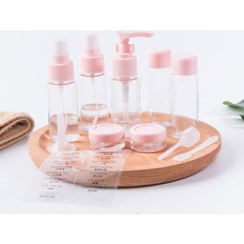 10pcs Portable Travel Cosmetic Spray Bottle Perfume Mist Water Suit Pressed Kit Careful Process and Uniform Spray makeup tool