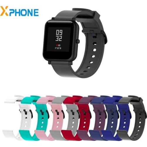 Silicone Glossy Sport Wrist Strap for Huami Youth Style Lite Version 20mm lightweight and durable comfortable to wear