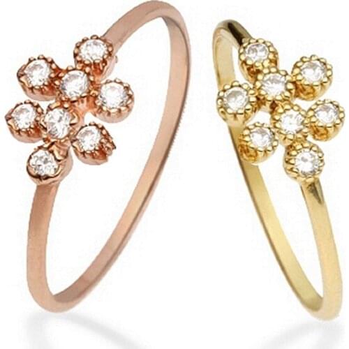 Solid 14k Yellow Gold Solid 14k Rose Gold Natural Diamonds Engagement Ring Wedding Band Solid 14k White Gold R14K Y14K W14K