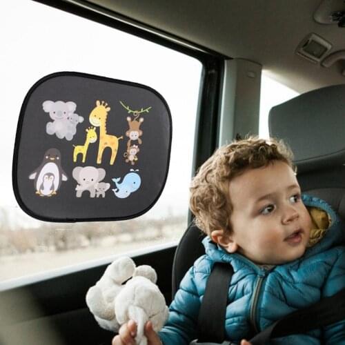 Sunscreen Curtain Car Sun Visor Shield Cover Cartoon Universal Windscreen Roof Protection For Rear And Side Window Baby Kids New