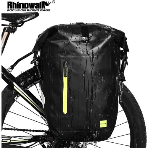 Rhinowalk 25L Cycling Bike Bags MTB Bike Rear Rack Bag Full Waterproof Multifunction Road Bicycle Pannier Rear Seat Trunk Bag