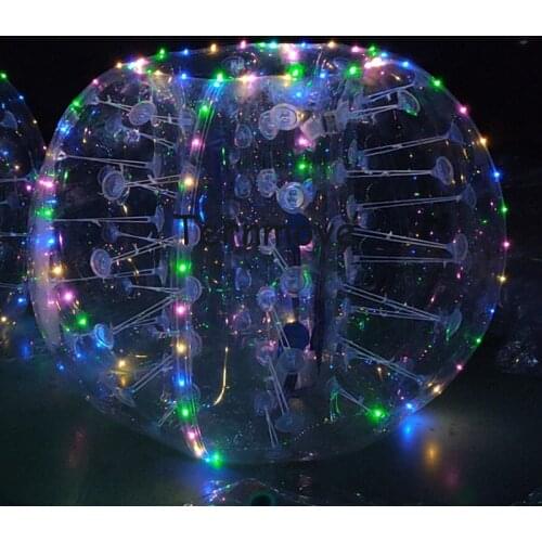 Led Colorful PVC Bubble Soccer Bubble Bumper Ball For Adult inflatable bubble ball bubble soccer ball with light for event game