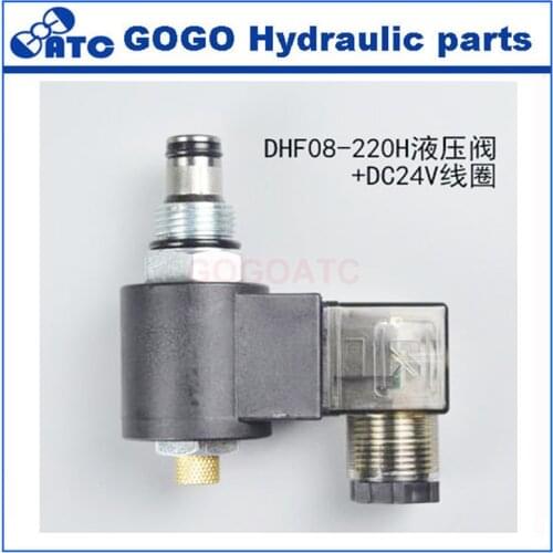 Poppet Type Cartridge Valve LSV2-08-2NCPM With LED Normally Closed Poppet Solenoid Valve