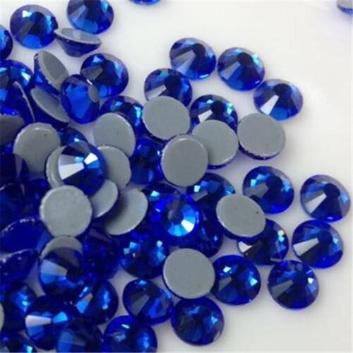 Dark blue Hotfix Rhinestone Flat Back Iron On Strass Crystal Stones Hot Fix Rhinestones For Clothes Decorations