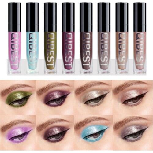 Metallic Shiny Eye Eyeshadow Smoky Eye Eyeshadow Charming Glitter Eye Shadow Waterproof Glitter Liquid Eyeshadow Makeup TSLM1