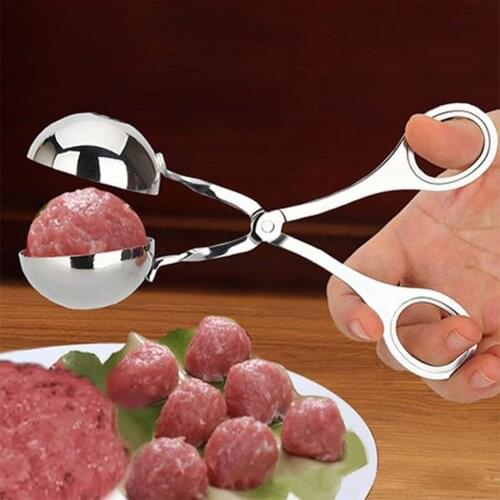 Stainless Steel Clamp Silver Clip Convenient Baller Meatball Scoop Stainless Steel Creative Meatball Maker Food