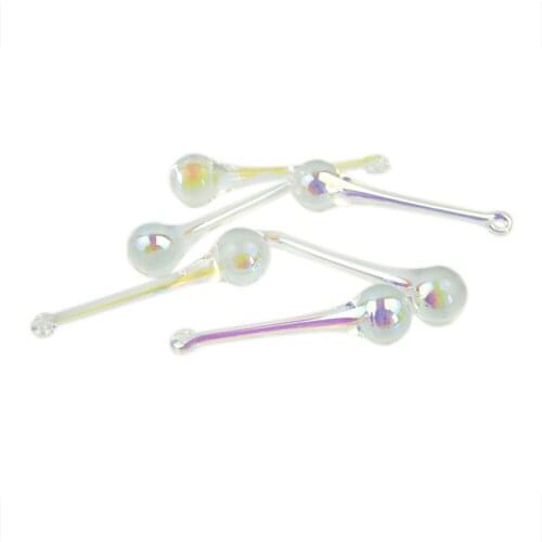 10pcs/lot AB 20x80mm Glass Raindrop Prisms For Crystal Chandelier Parts For Home Decoration