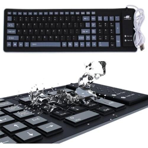 103 Keys Foldable Dustproof Soft Silicone Mechanical Keyboard Gamer Keyboard Game Player for Laptop/Computer