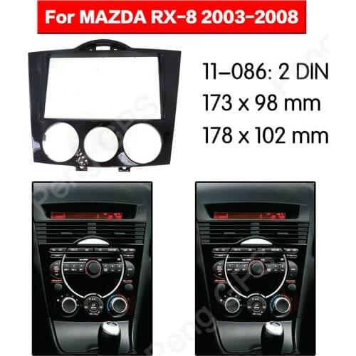 2 DIN Car Radio stereo Fitting installation adapter fascia For MAZDA RX-8 2003 2004 2005 2006 2007 2008 frame Audio