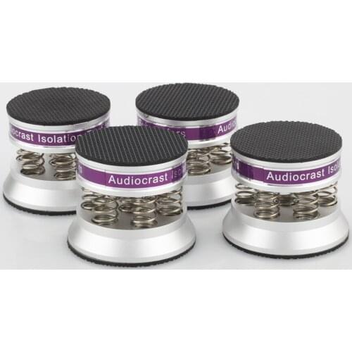 4xAudiocrast IF102 Insolation Feet for Speaker Subwoofer Amplifier CD Player Aluminum Spring Speakers Spikes Isolation Stand HiF