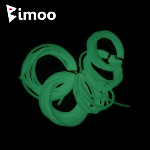 Bimoo 20m/bag Premium Soft Fishing Silicone Lumo Tube with High Brightness & Long Lumo Period Green Glow Rubber Fishing Tube