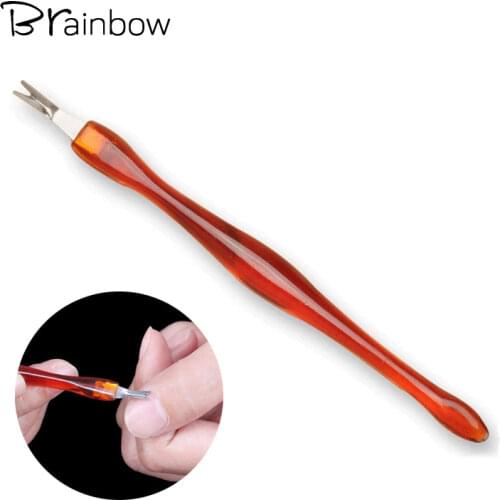 Brainbow 1pc Nail Trimmer Nail Dead Skin Fork For Manicure Care Cuticle Remover Cuticle Pusher Cut Repair Removal Nail Art Tools
