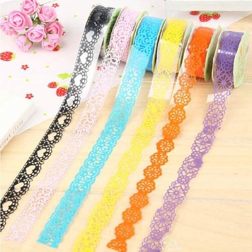 Plastic DIY Lace Decorative Tape Sweet Washi Tape for photo album Scrapbooking Masking Tape