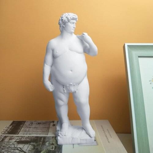 Fat David Art Statue Nordic Figurines Sculpture Large Resin Craft Decoration Home Garden Ornaments Living Room Aesthetic Decor