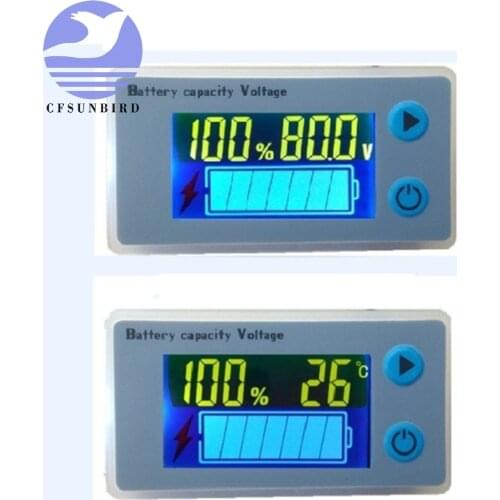 3S 4S 6S 7S Lithium Battery Capacity Indicator Power LCD Display Temperature Sensor Alarm 12V 16.8V 29.4V Lipo Meter JS-C33