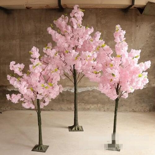 Pink Theme Artificial Cherry Flowers Tree Simulation Fake Peach Wishing Trees For Home Decor Wedding Aisle Runner Decorations