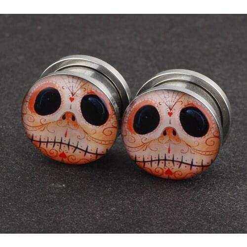 JUNLOWPY Stainless Steel Ear Tunnels Plugs Earrings Lobe Stretchers Expanders Screwing Ear Fashion Piercing Body Jewelry 5-16mm