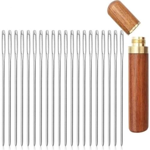 LMDZ 20PCS Leather Needles Blunt Stitching Needles Sewing Stitch Needle Hand Sewing Needles Sewing Supplies for Stitching Sewing