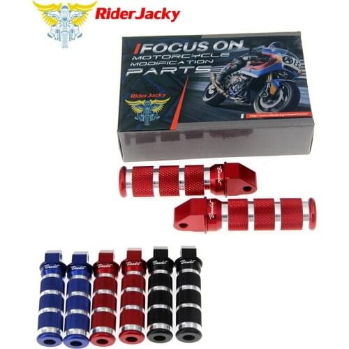 RiderJacky Round Rear Sport Foot Pegs Back Stands Steps Footrests For Suzuki GSF 600S Bandit 1996-2003 1998 1999 2000 2001 2002