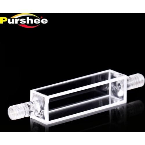 3.5ml Quartz fluorescent flow cuvette cell threaded pipe