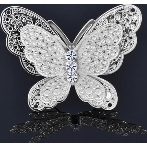 LEEKER Vintage Gothic Style Big Butterfly Rings Adjustable Size Black Ring For Women Animal Jewelry 217 LK8