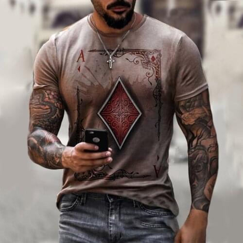 Summer Mens T-shirt High-quality Mens And Womens T-shirt Playing Cards Short Sleeve 3d Printing Simple Jesus Lord Pattern Top