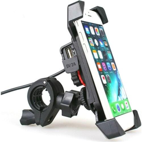 Motorcycle Parts Mobile Phone Charging Multifunction Bracket Moto Car Bicycle E-Bike Shockproof Navigation USB Charger Stable