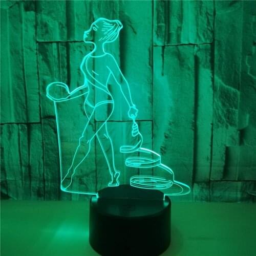 Rhythmic Gymnastics Ball 3d Lamp 7 Color Changing LED USB Table Lamps Touch Remote Control Night Light for Bedroom Decor Gift