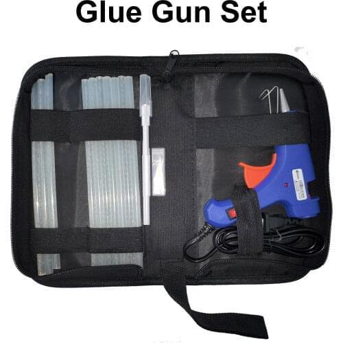 14PCS Glue Gun Set 7mm 20W Handgun With Bullets Metal Hot Melt Home Tools Professional Stick Stand Power DIY Helper Free Sticks