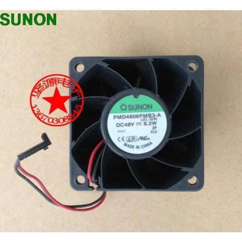 Original For Sunon fan 6038 48V 6.2W PMD4806PMB3-A 2 -line axial cooling fans