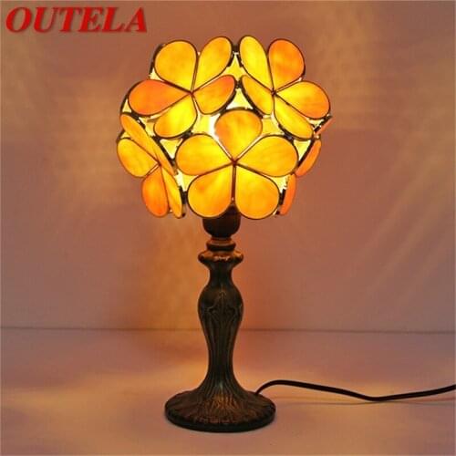 OUTELA New Table Lamps Modern LED Flower Desk Light Creative for Home Bedroom Decoration